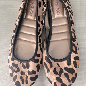 Me Too Leopard Haircalf Flats